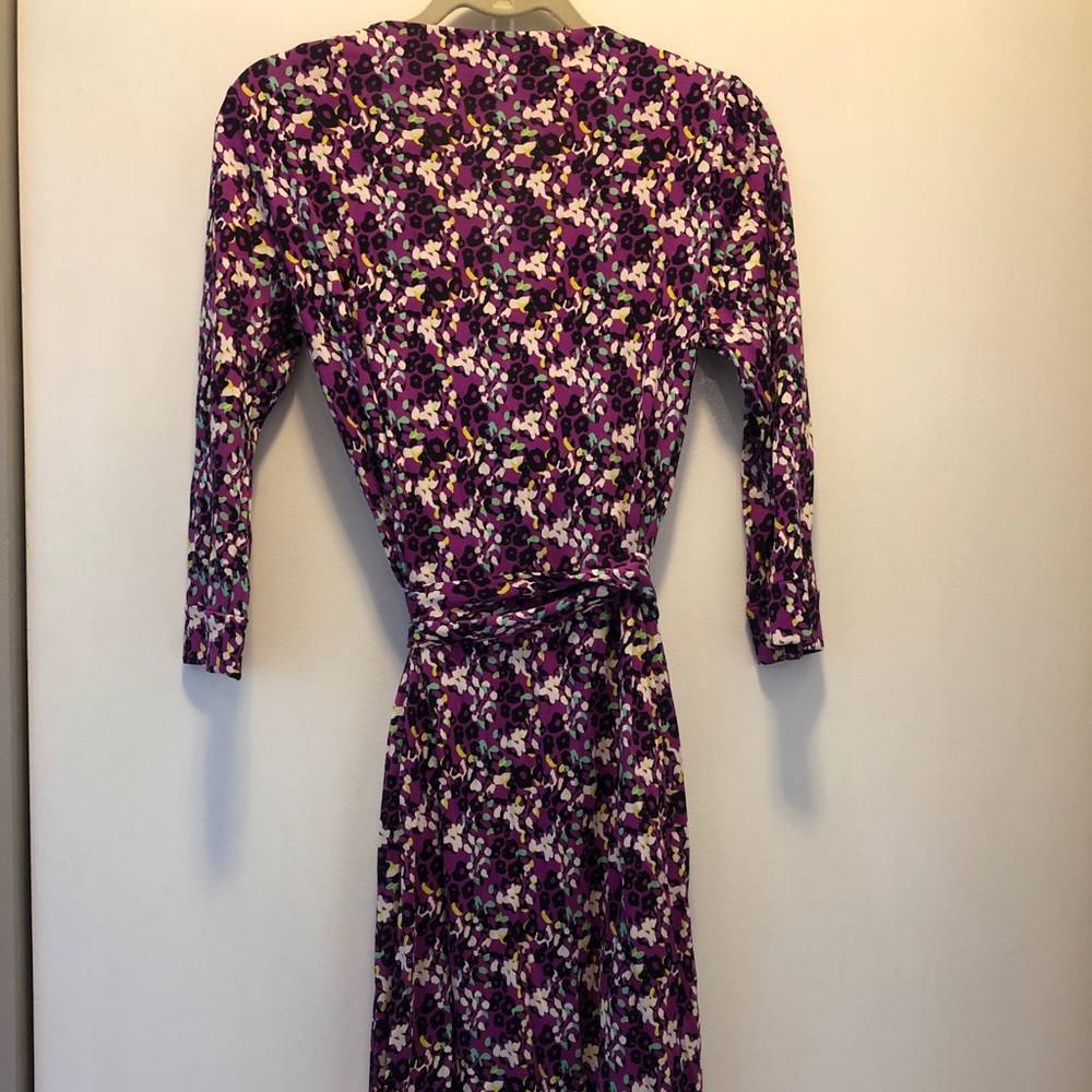 Diane Von Furstenberg wrap dress multicolor print - Picture 3 of 7